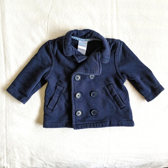gymboree navy blue double breasted cardigan sweater jacket 6 months baby - Picture 1 of 6